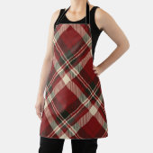 Modern Red Beige Christmas Pattern エプロン (インサイチュ)