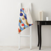 Modern red blue ogee pattern シェルパブランケット (インサイチュ)