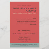 MODERN RED BLUE PHOTO TEMPLATE CLASSES WORKSHOP チラシ (正面)