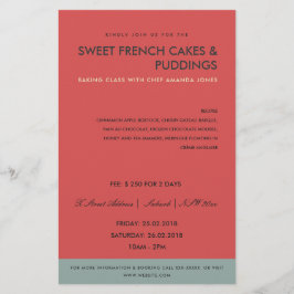 MODERN RED BLUE PHOTO TEMPLATE CLASSES WORKSHOP チラシ