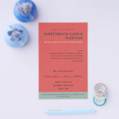 MODERN RED BLUE PHOTO TEMPLATE CLASSES WORKSHOP チラシ (シングル)