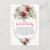 Modern Red Blush Greenery Book Request Card エンクロージャーカード (正面)