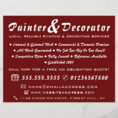 Modern Red & Brown Painter & Decorator チラシ (正面)