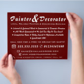 Modern Red & Brown Painter & Decorator チラシ (手)