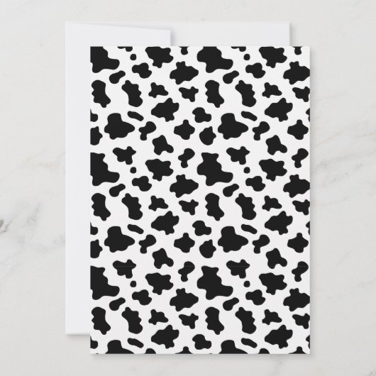 Modern Red Calling All Party Animals Farm Birthday 招待状 (裏面)