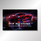 Modern Red Car Wash & Auto Detailing 名刺