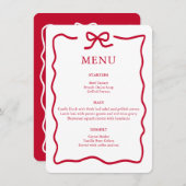 Modern Red Christmas メニュー (正面/裏面)