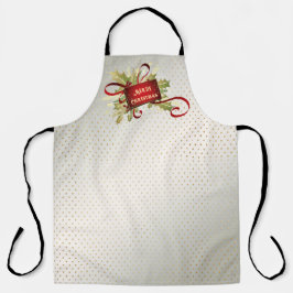 Modern Red Christmas Holiday Apron エプロン