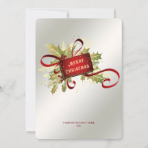 Modern Red Christmas Holiday Card