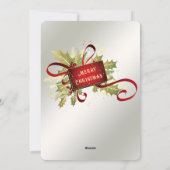 Modern Red Christmas Holiday Card シーズンカード (裏面)
