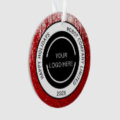 Modern Red Company Logo and Name  オーナメント (正面)