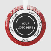 Modern Red Company Logo and Name  オーナメント (正面)