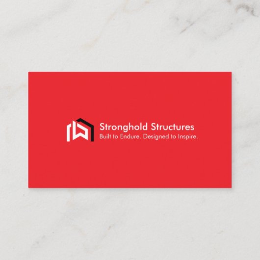 Modern Red Construction Bold Professional 名刺 (裏面)