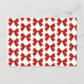 Modern Red Coquette Bow Advice and Wishes Card エンクロージャーカード (裏面)