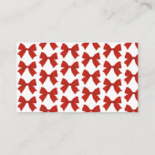 Modern Red Coquette Bow Display Shower エンクロージャーカード (裏面)
