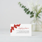 Modern Red Coquette Bow Display Shower エンクロージャーカード (スタンド正面)