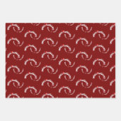 Modern Red Curved Graffiti Merry Christmas ラッピングペーパーシート (正面2)