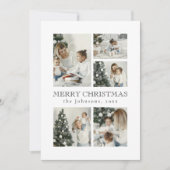 Modern Red Elegant Typography Photo Christmas シーズンカード (正面)