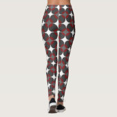 Modern Red Geometric Circle Leggings レギンス (裏面)