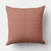 Modern Red Geometric Pattern Throw Pillow  クッション (裏面)