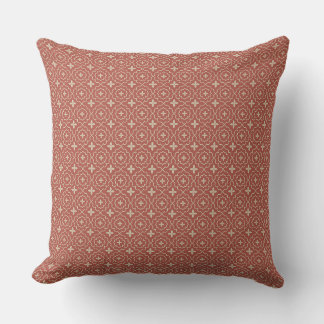 Modern Red Geometric Pattern Throw Pillow  クッション