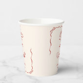 Modern Red Girls Night Dinner Party 紙コップ (左)