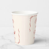 Modern Red Girls Night Dinner Party 紙コップ (右)