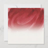 Modern Red & Gold Abstract Christmas Flat Card – E サンキューカード (裏面)