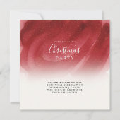 Modern Red & Gold Abstract Christmas Flat Card – E サンキューカード (正面)