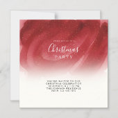 Modern Red & Gold Abstract Magnetic Christmas Invi マグネット招待状 (正面)