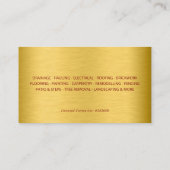 Modern Red Gold Construction Building 名刺 (裏面)