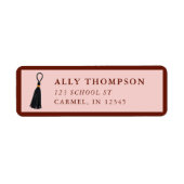 Modern Red Graduation Cap Tassel  ラベル (正面)