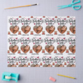 Modern Red Happy Valentines Day one Heart Photo 薄葉紙 (クラフト)