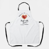 Modern Red Heart Cookie Minimalist Bakery Baking エプロン (正面)