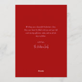 Modern Red Hearts Pattern One Photo Valentines Day シーズンカード (裏面)