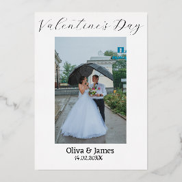 Modern Red Hearts Valentine’s Day 箔シーズンカード