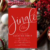 Modern Red “Jingle and Mingle” Holiday 招待状