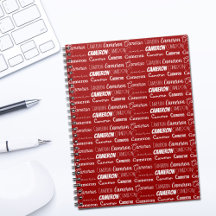 Modern Red Personalized Name Collage