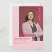 Modern Red & Pink Typography Grad Party Photo 招待状 (裏面)