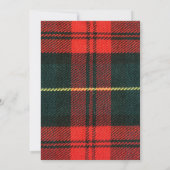 Modern Red Plaid Christmas Party Invitation 招待状 (裏面)