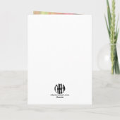 Modern Red Rose Birthday Card カード (裏面)