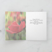 Modern Red Rose Birthday Card カード (内部)