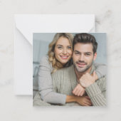 Modern Red Valentine Hugs Kisses Photo  ノートカード (裏面)