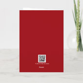 Modern Red Valentine’s Day Photo Card カード (裏面)