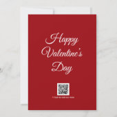Modern Red Valentine’s Day Photo Card – 4 Photos 招待状 (裏面)