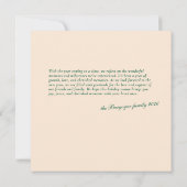 Modern Red Vertical Stripe 2 Photo サンキューカード (裏面)