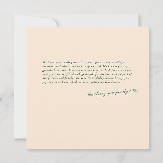 Modern Red Vertical Stripe 2 Photo サンキューカード (裏面)