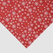 Modern Red & White Snowflake Christmas Holiday 薄葉紙 (詳細)
