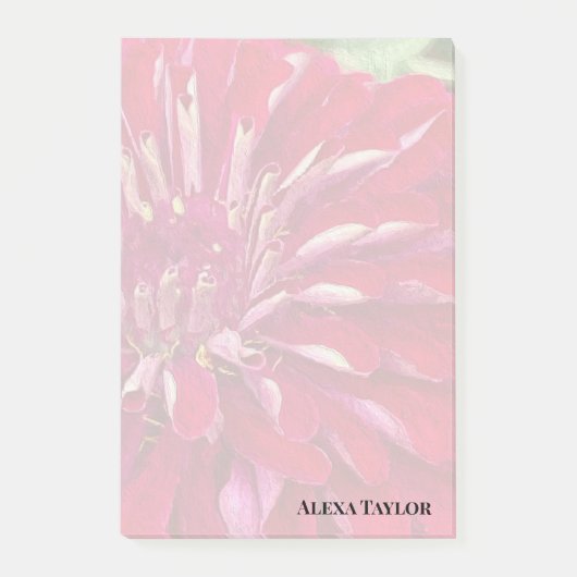 Modern Red Zinnias ポストイット (正面)