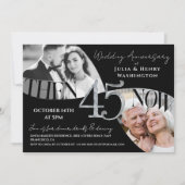 Modern Refined 45th Wedding Anniversary 招待状 (正面)